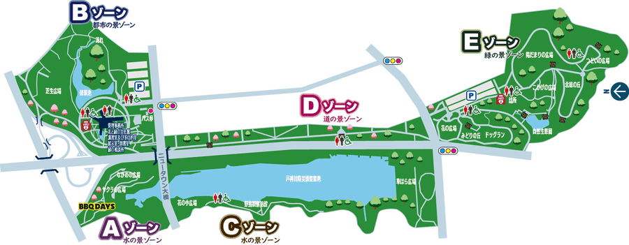 北総花の丘公園的地图，摘自官网